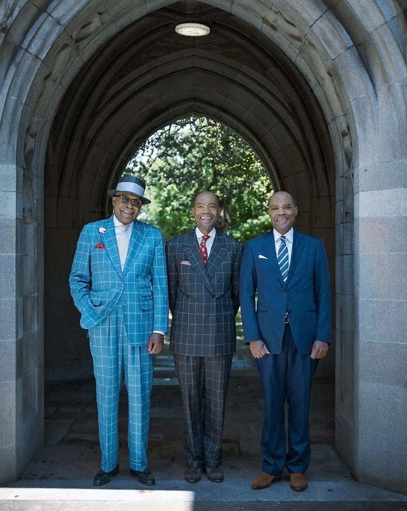 Drs. Kevin, Keith and Andre Churchwell (from left) on the campus of Vanderbilt University, where they worked together for 15 years. (Mirar Media Group for the American Heart Association)